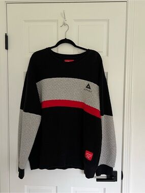 Asphalt Yacht Club Black, Gray & Red Crewneck Sweater